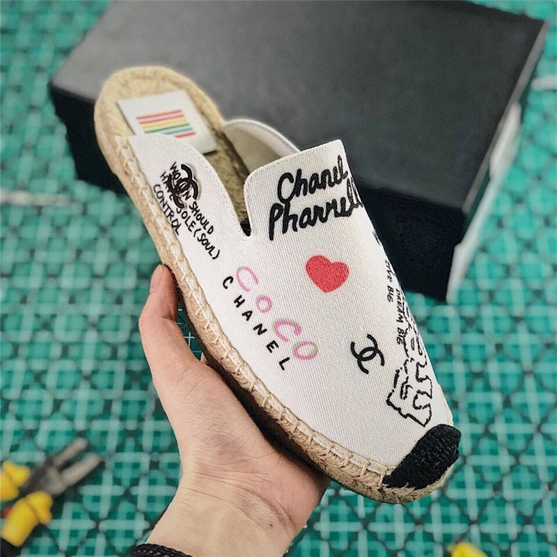 Fashion New Straw Semi-slip Shoes PD1023071717