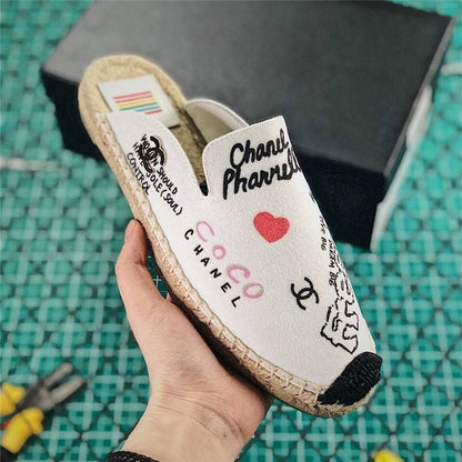 Fashion New Straw Semi-slip Shoes PD1023071717