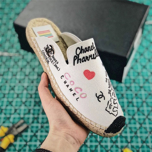 Fashion New Straw Semi-slip Shoes PD1023071717