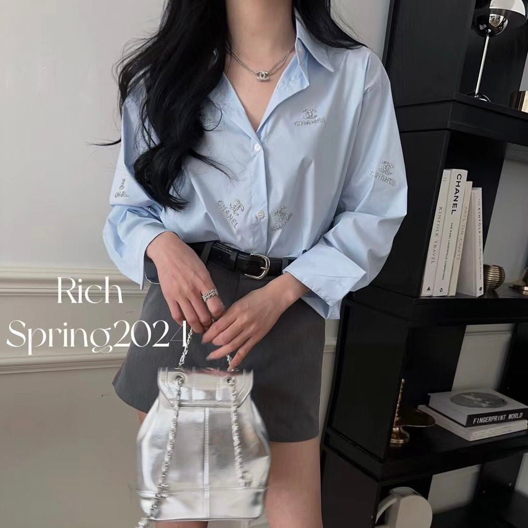 Spring and summer 24 new style embroidered logo suit skirt 1824031205