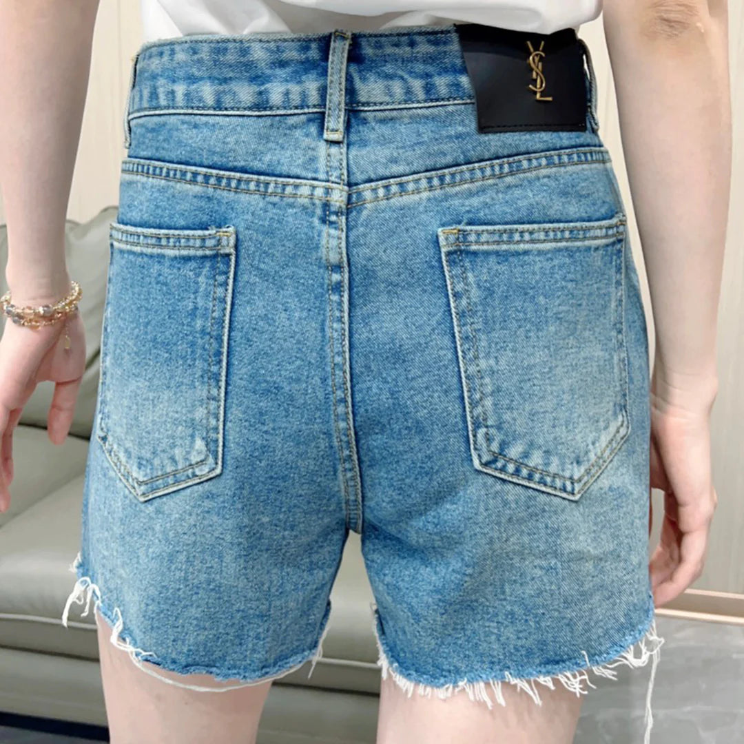 New fashion and versatile denim straight leg shorts 1024032505