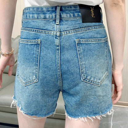 New fashion and versatile denim straight leg shorts 1024032505