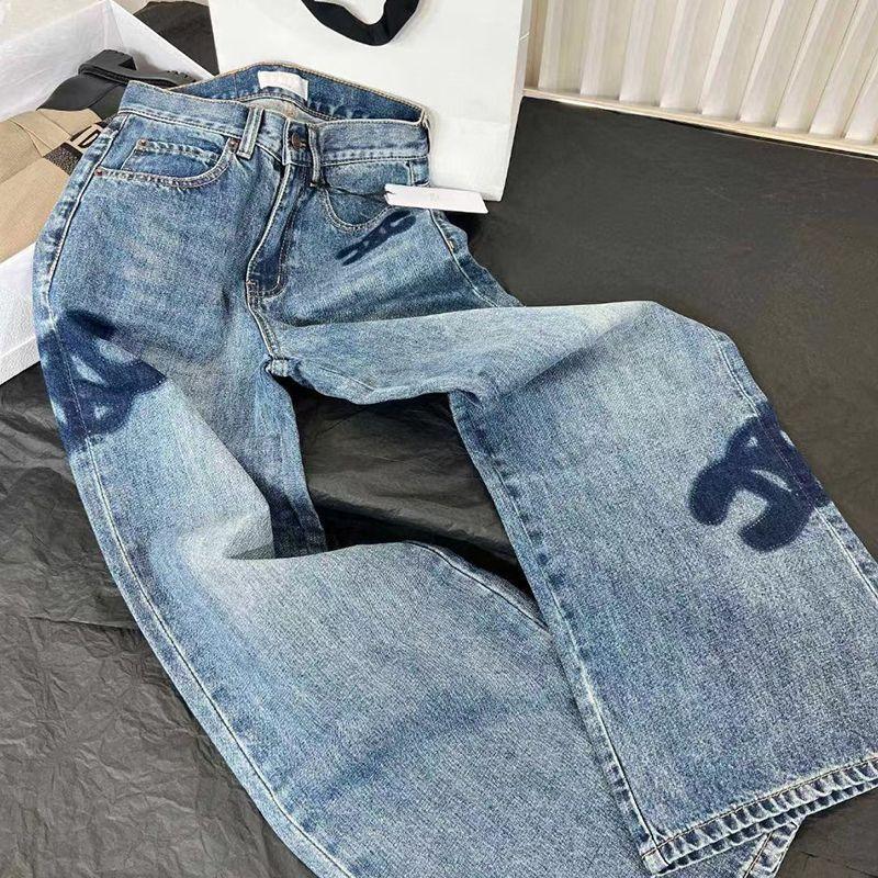 New Pants Loose Horn High Waist Straight Leg Jeans PD05202412204