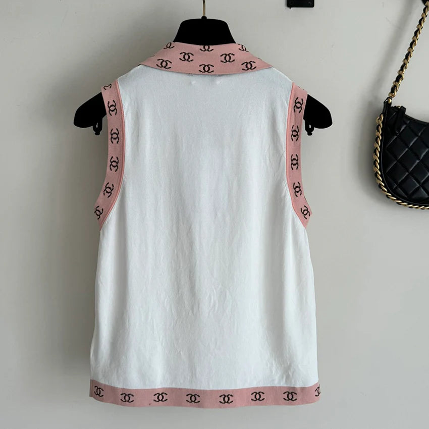 New Fashion All-match Knitted Lapel Vest 1024061220