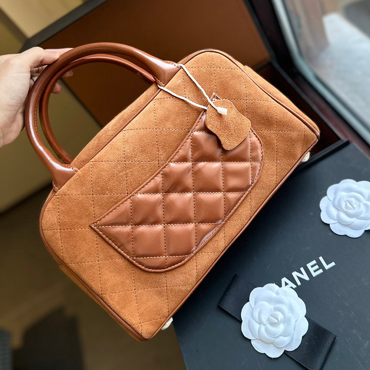 New style bowling hand bag in frosted cowhide XC1823112002