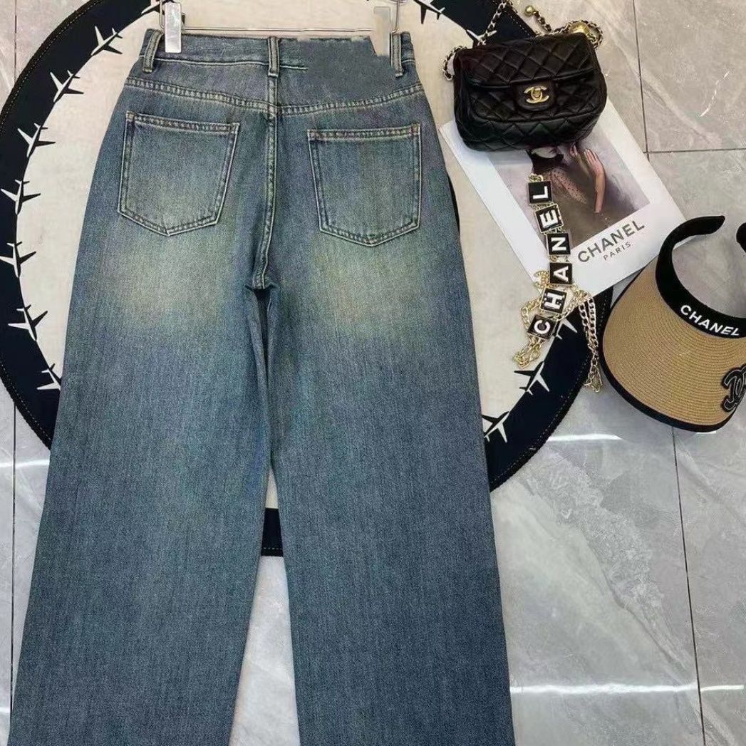 Fashion Straight Leg Printed Jeans PD1023081121