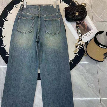 Fashion Straight Leg Printed Jeans PD1023081121