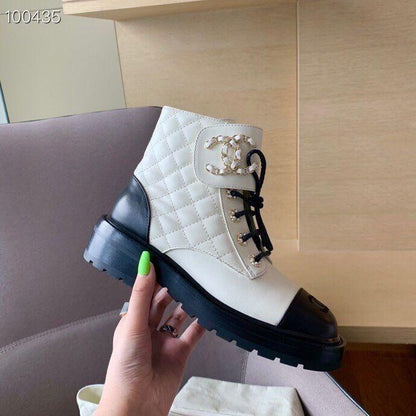 New Versatile Lace Up Small Leather Boots 1023121313