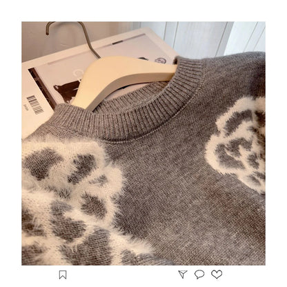 Small Fragrant Style Camellia Women's Autumn And Winter Sweater -PD052023122803
