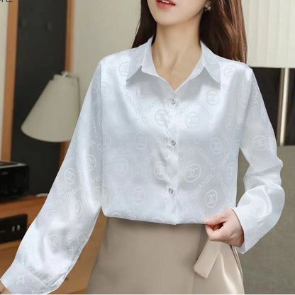 Fashion Jacquard Imitation High-grade Long Sleeve Shirt 1024073120