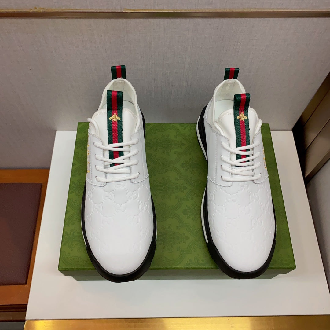 G Fashion Men's Printed Leather Casual Sneakers 0724080803