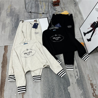 Casual Versatile Long Sleeved Set Hooded 1024022621