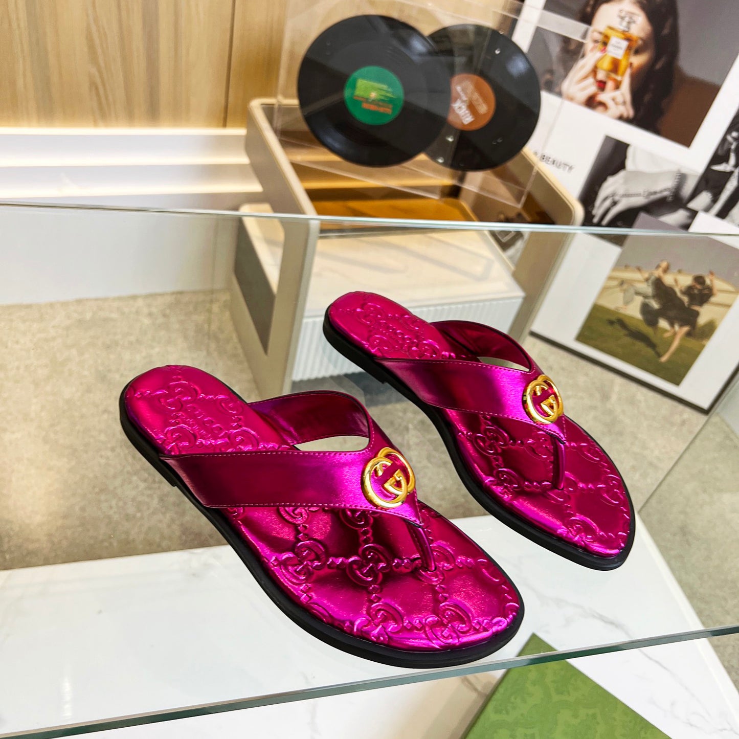 print couple flip flops 03081