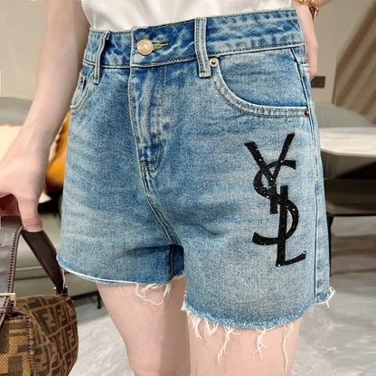 New fashion and versatile denim straight leg shorts 1024032505