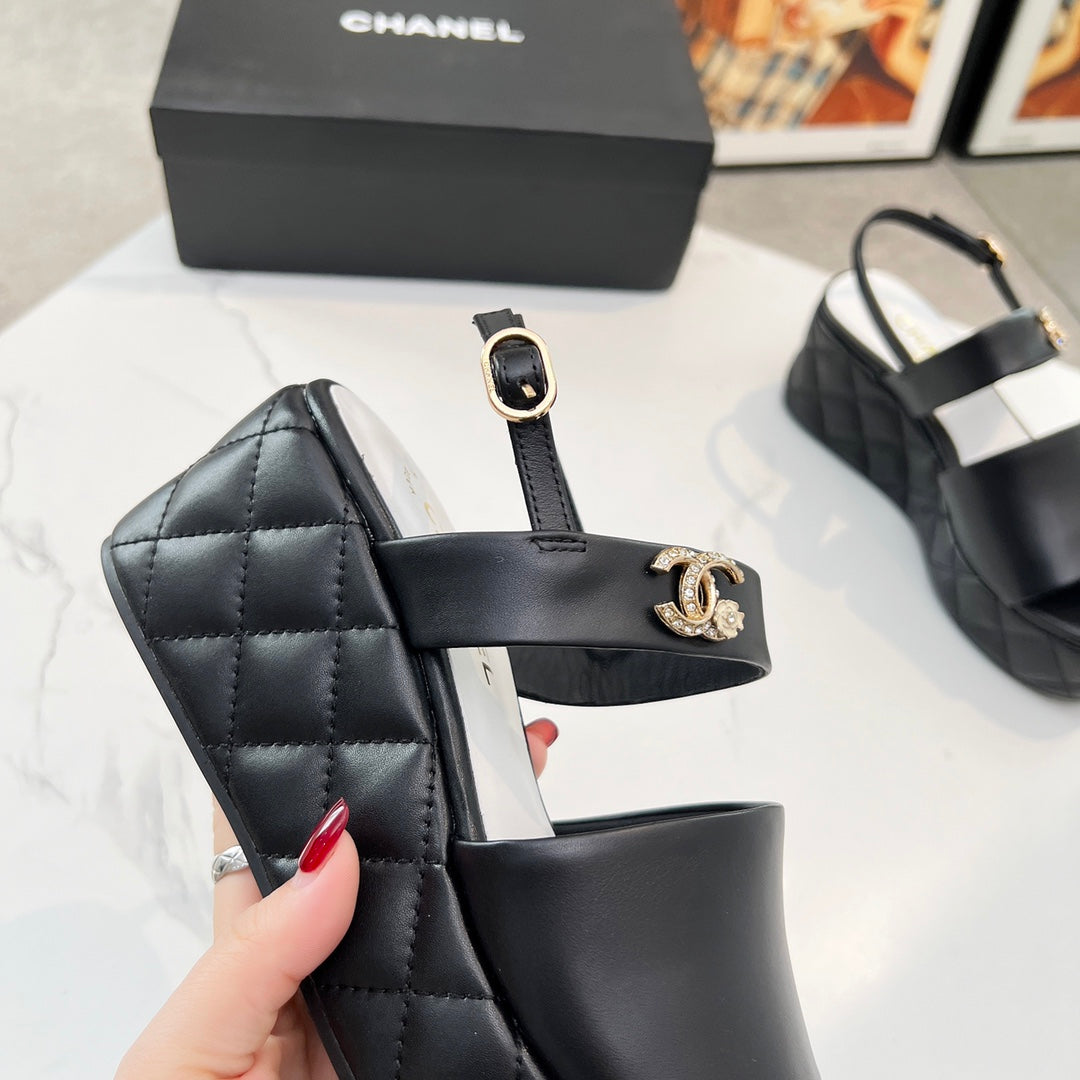 Chane1 top fashion thick-soled rhombus sandals 0724030811