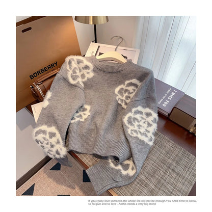 Small Fragrant Style Camellia Women's Autumn And Winter Sweater -PD052023122803