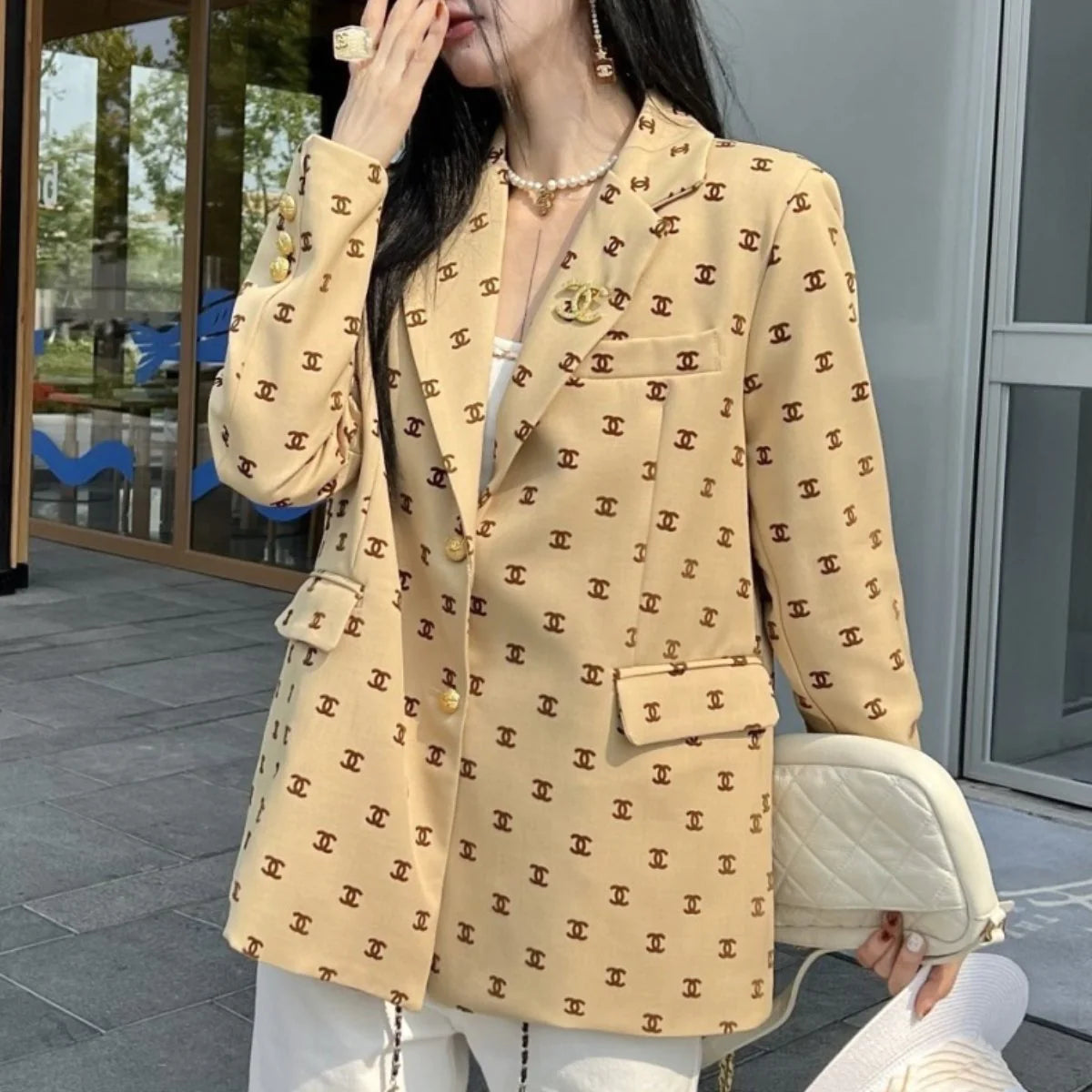 Fashion Embroidered Loose Suit Jacket 1024030714