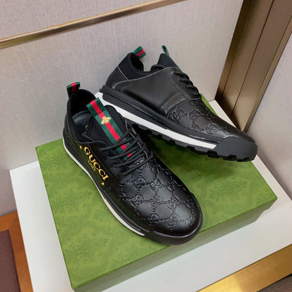 G Fashion Men's Printed Leather Casual Sneakers 0724080803