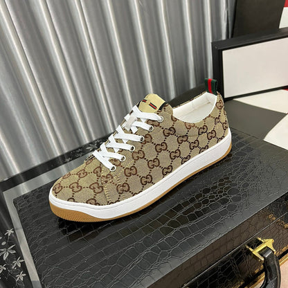 Classic Allover Printed Canvas Sneakers