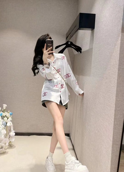 New Versatile Loose Long Sleeve Shirt 1024042910