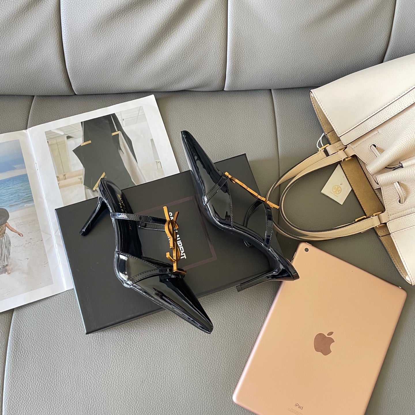 YSL's new fashionable pointed low-heeled sandals 0725061601