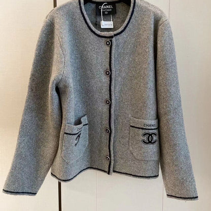 Elegant Fragrant High-end New High-end Retro French Socialite Tweed Top Embroidered JacketPD052024011012