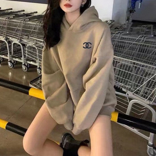 Letter slogan embroidered couple sweatshirt XC0823101706