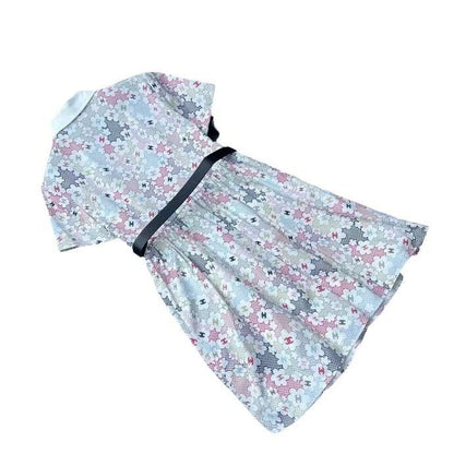 New Niche Belt Short Sleeve Dress 1024031816