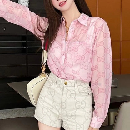 Fashion Ice Silk Breathable Long Sleeve Shirt 1024073121