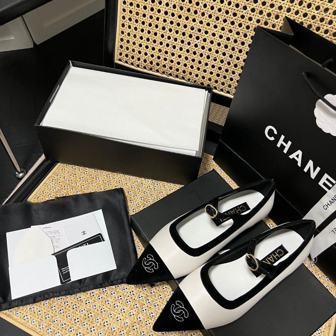 Black Leather C Logo 8CM Women's Fashion Shoes XC052023110205