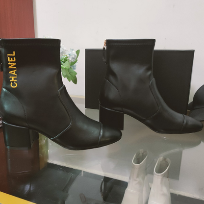 Autumn Winter Versatile Chunky Heel Ankle Boots