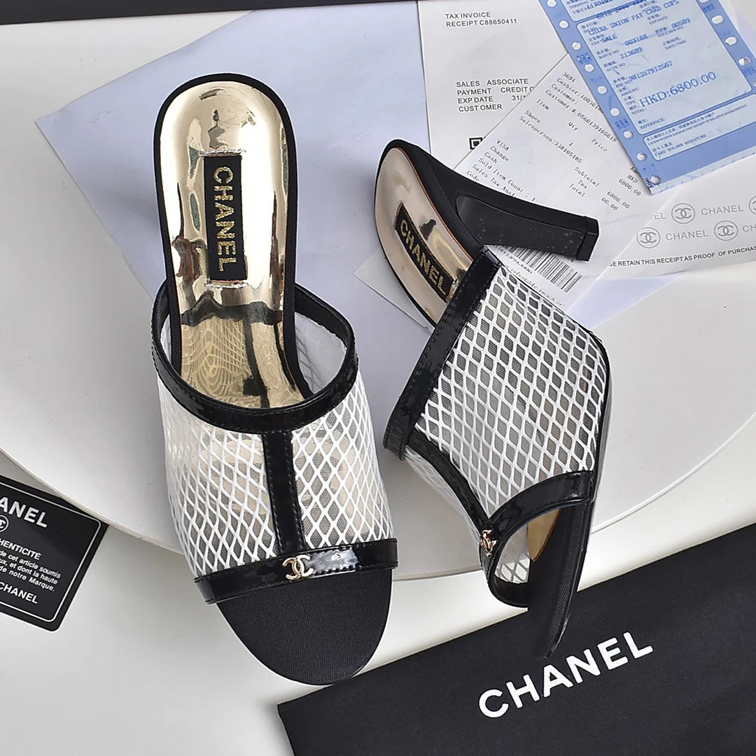 New Mesh Spliced High Heel Sandals 1024070124