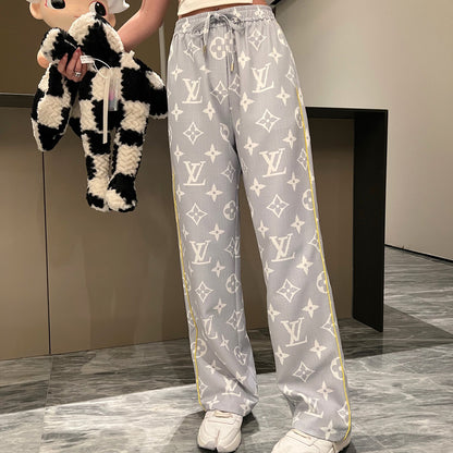 print wide-leg pants