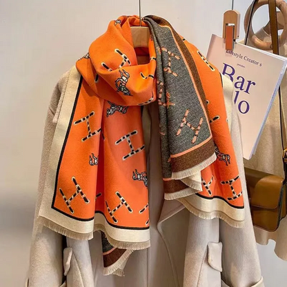 Women's winter shawl long warm scarf 9000905010