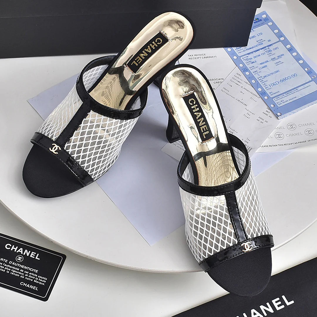 New Mesh Spliced High Heel Sandals 1024070124