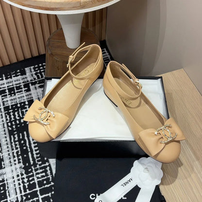 Butterfly Knot Double C Diamond Single Shoes 1024101511