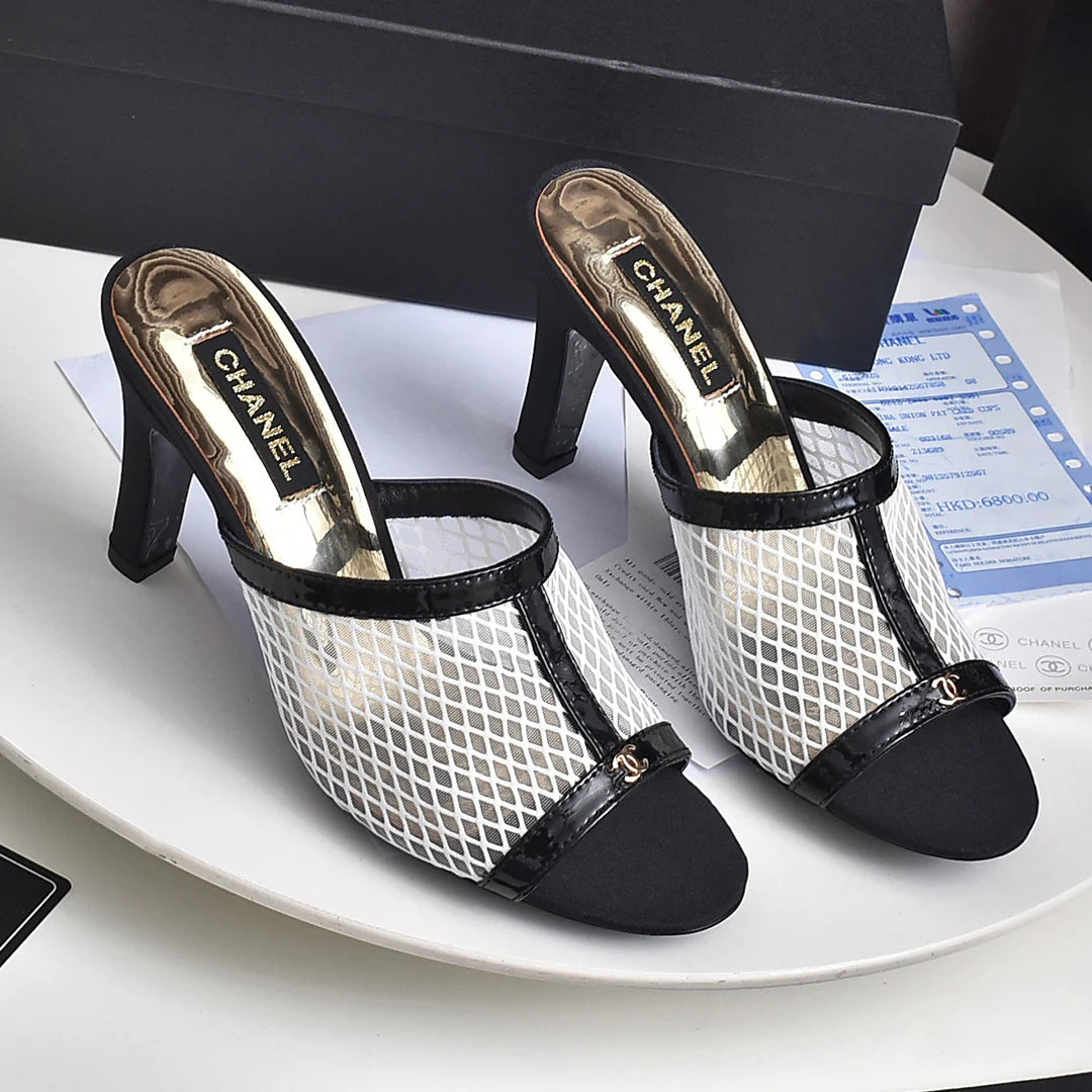 New Mesh Spliced High Heel Sandals 1024070124