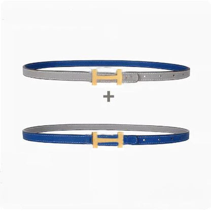 New H Family Leather Fine Belt 1024032019