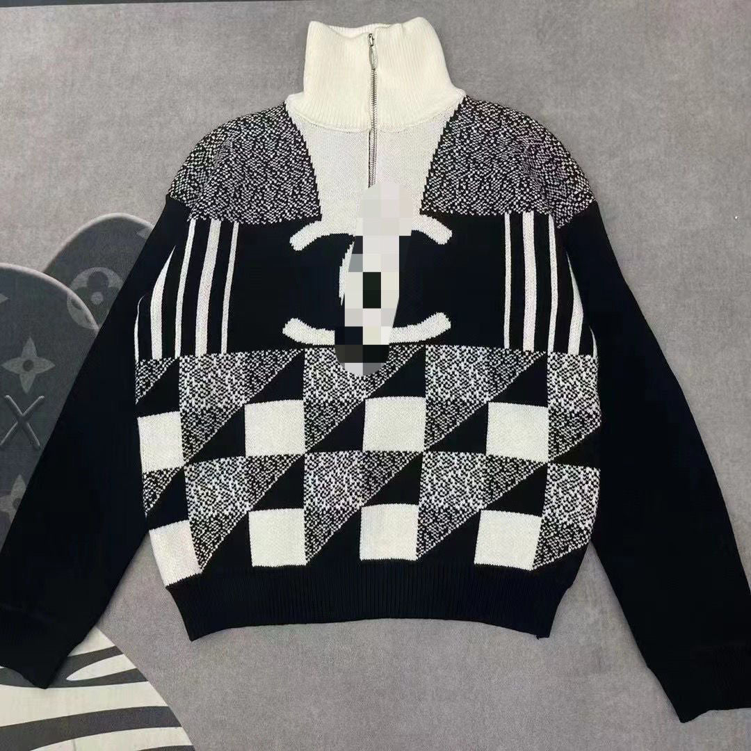 Fashion Knit Stand Collar Loose Top PD1023073121