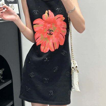 New Fashion Versatile Knitted Vest Skirt 1024041701