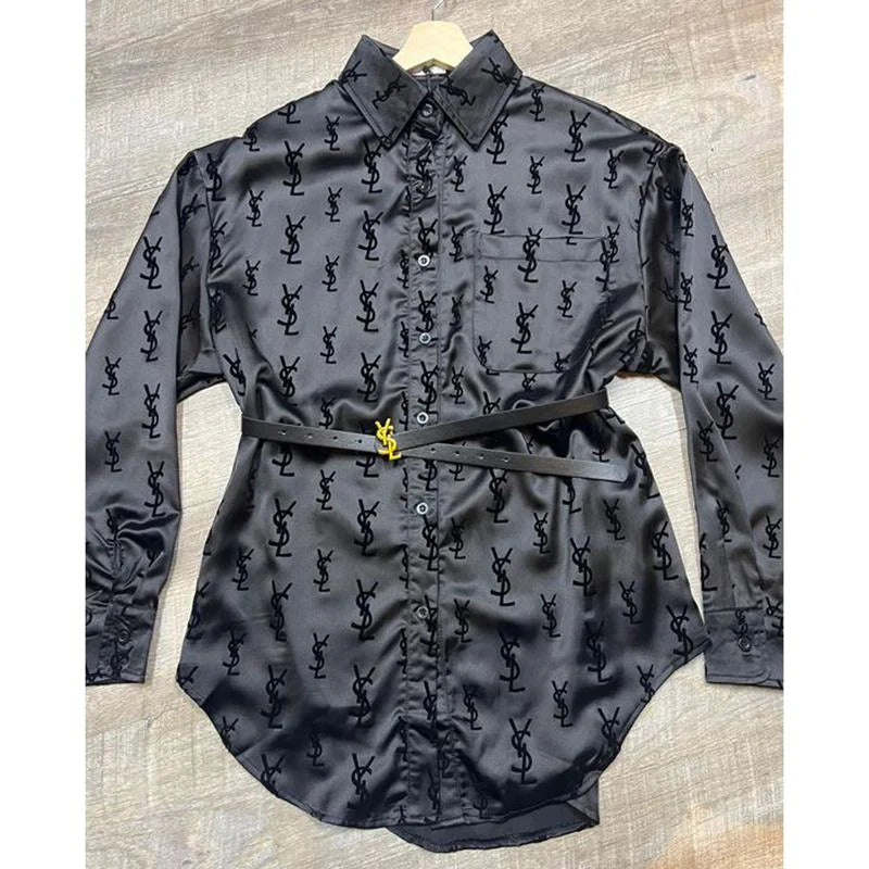 New fashion versatile mid length shirt 1023122203