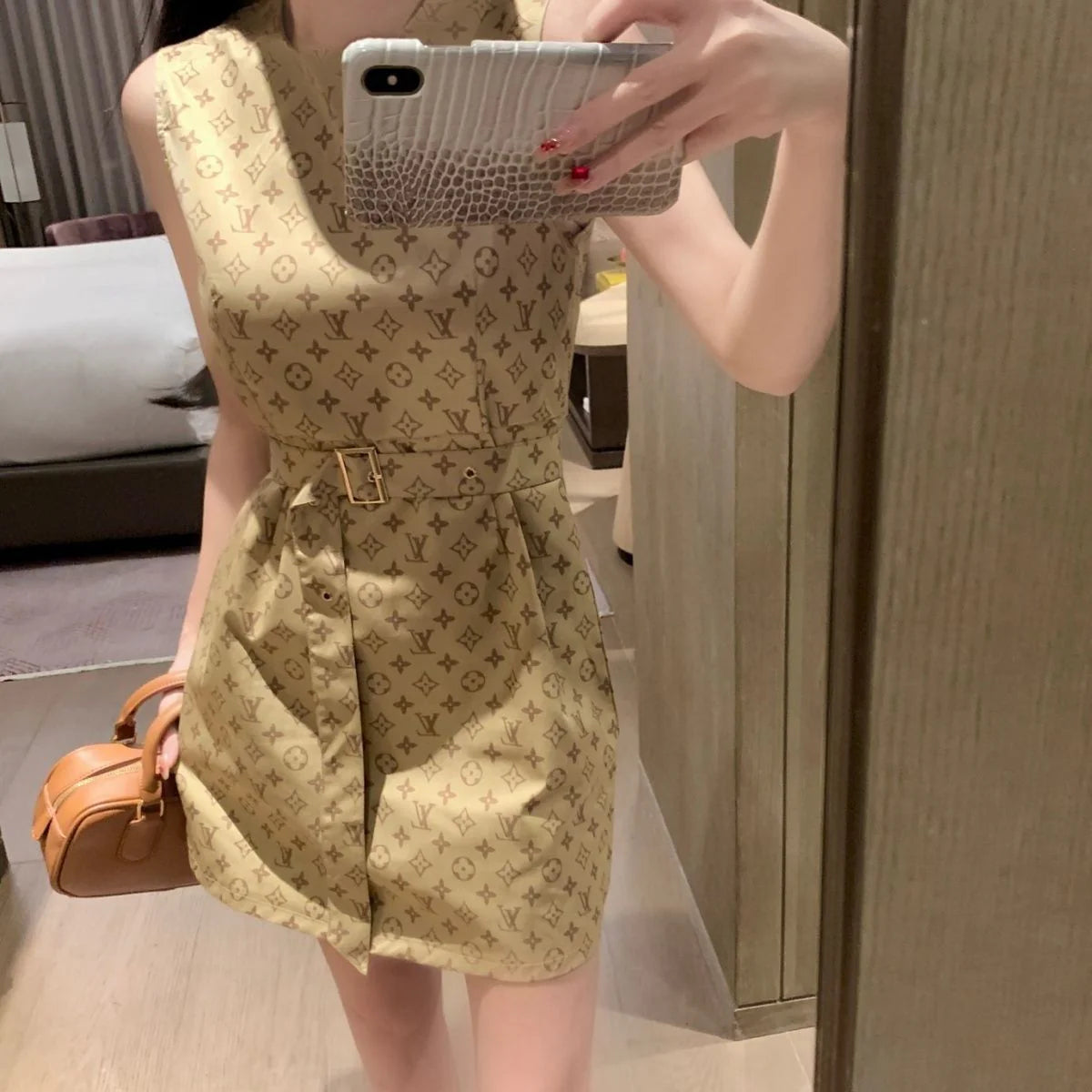 New Vintage Elegant Slim Sleeveless Dress 1024071525