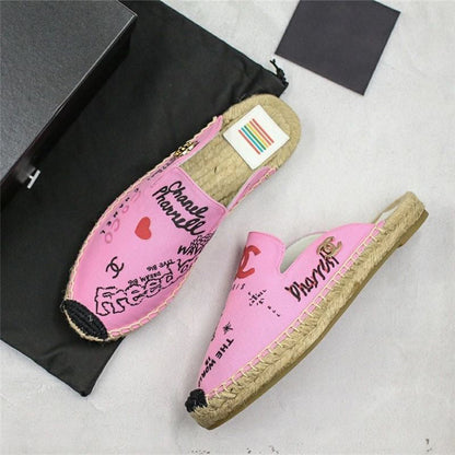 Fashion New Straw Semi-slip Shoes PD1023071717