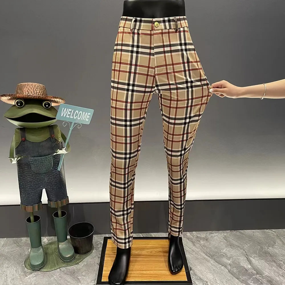 Men's Casual Ice Silk Straight Pants 1025042408