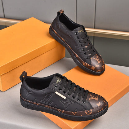 Leisure Pattern Two Tone Trendy Low-top Shoes