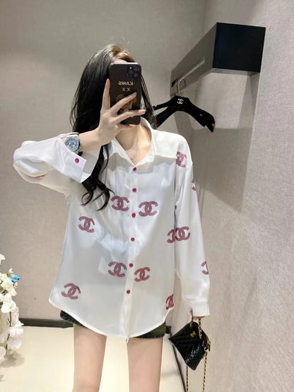 New Versatile Loose Long Sleeve Shirt 1024042910