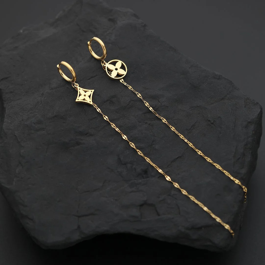 New Fashion Simple Flying Flower Tassel Earrings 1024050904