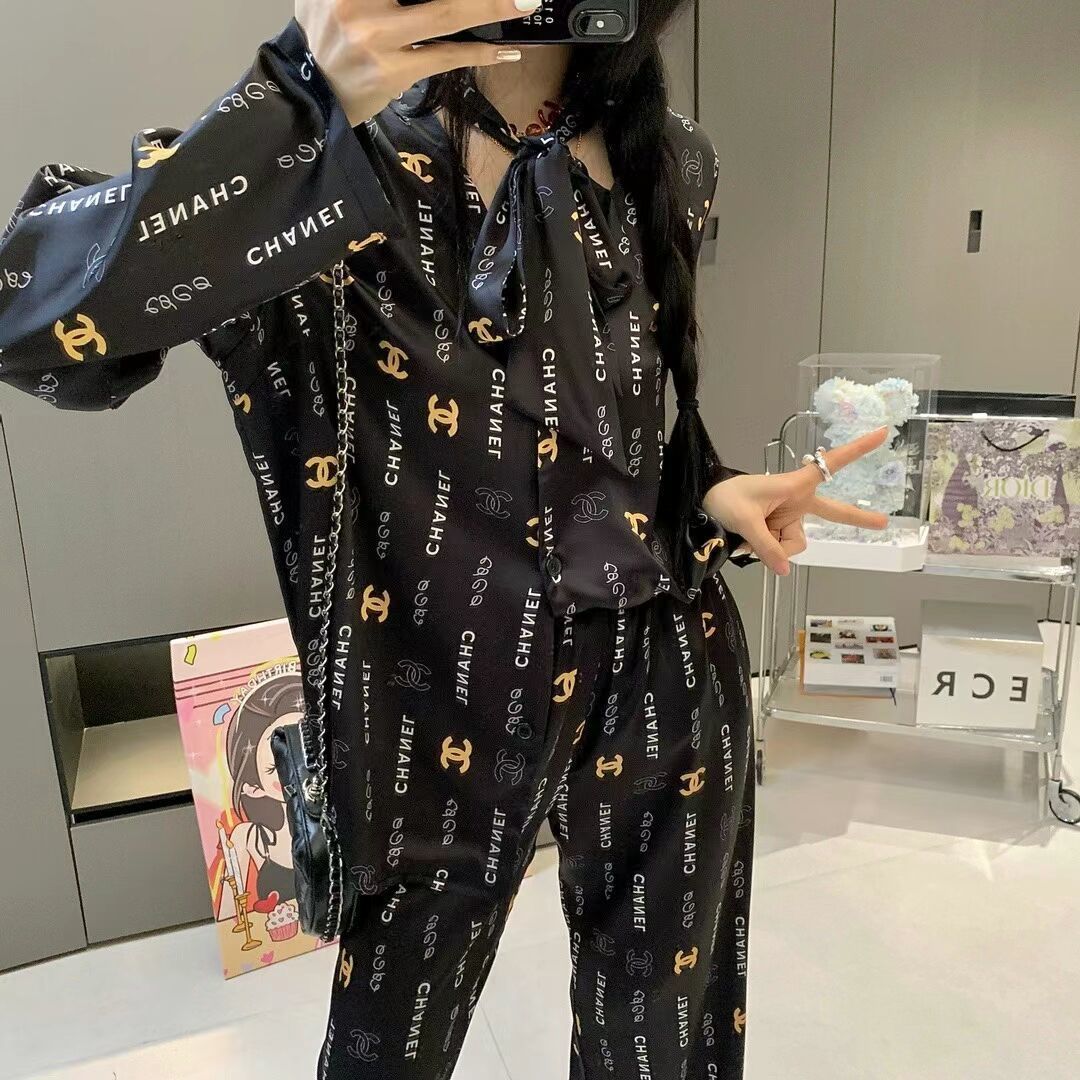 Premium Satin Print Shirt Trousers Suit 1024050910