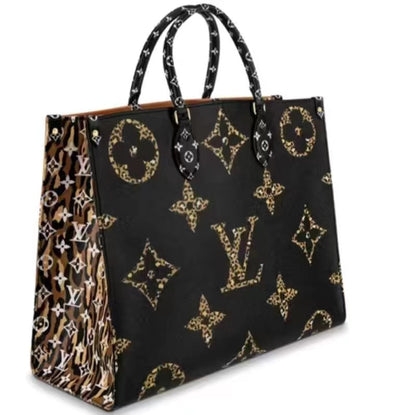 BLACK AND ORANGE JUNGLEGIANT MONOGRAM ONTHEGOTOTE GM,2019