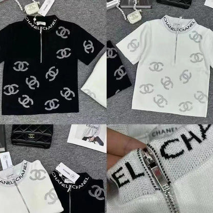 Fashion short sleeved T-shirt knit sweater 1024022613